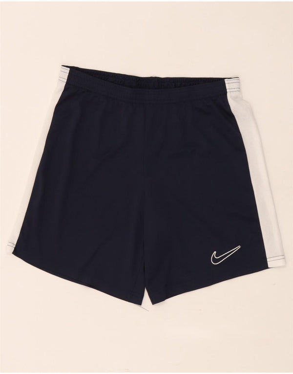 Shorts esportivos masculinos Nike Dri Fit Slim Fit médio azul marinho colorblock