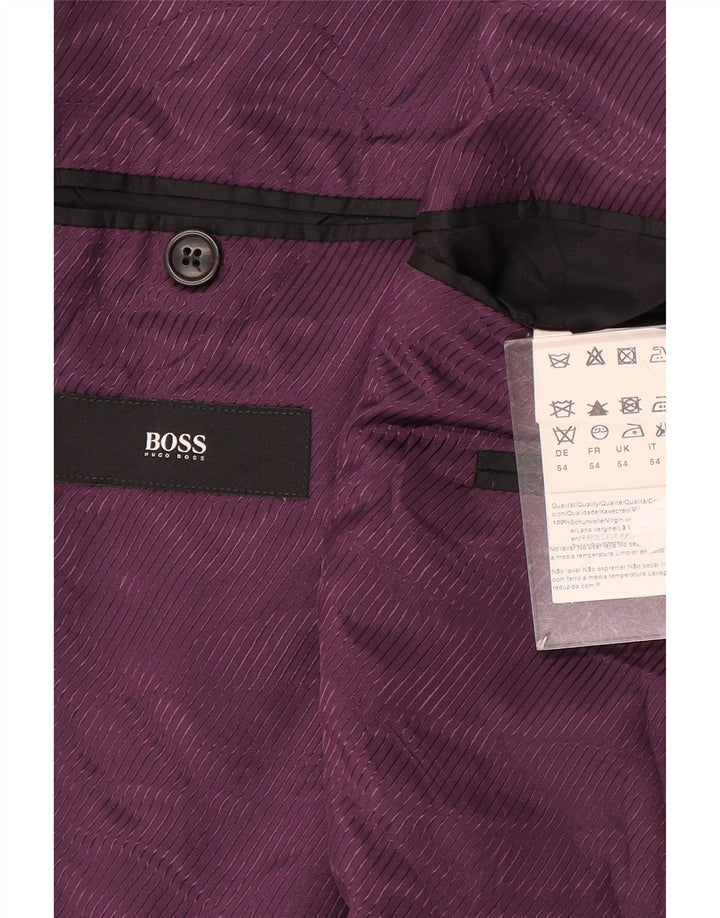 Jaqueta Blazer Masculina Hugo Boss com 2 Botões EU 54 2XL Lã Cinza