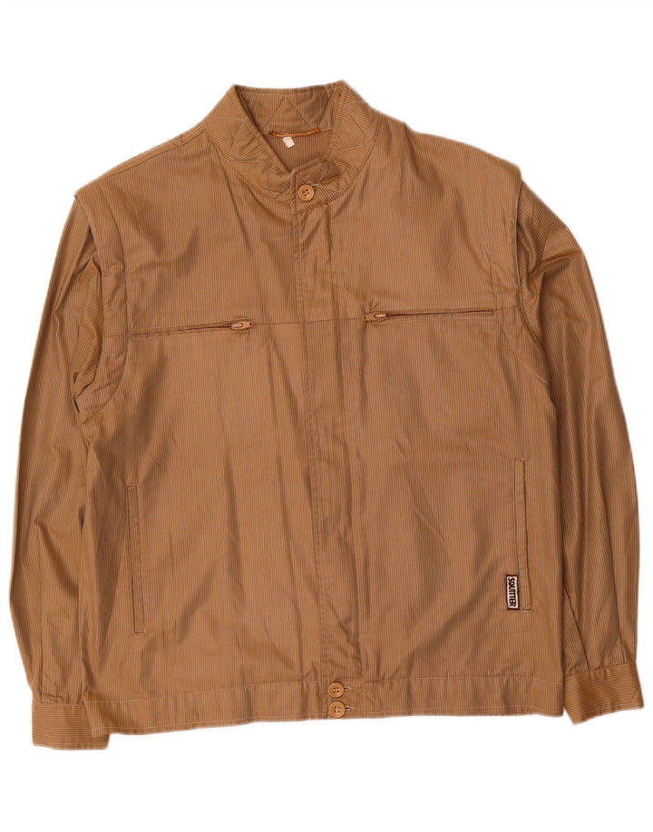 Jaqueta utilitária masculina Southern IT 48 poliéster risca de giz bege médio