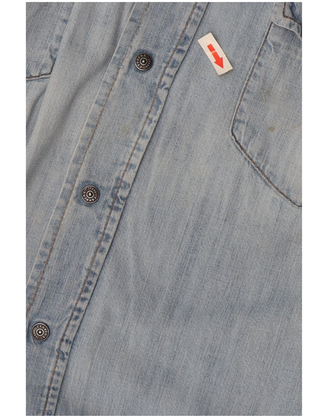 Camisa jeans masculina Carrera grande algodão azul