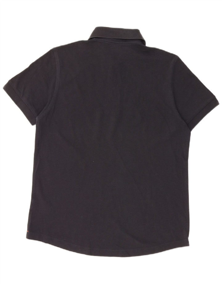 Camisa polo masculina Hugo Boss de algodão preto médio