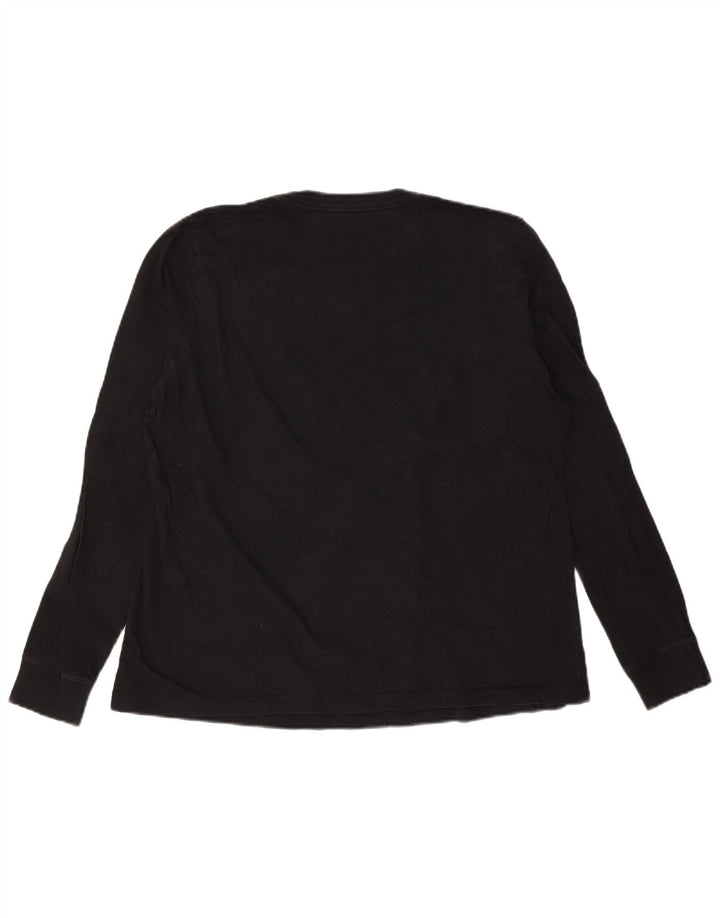 Top feminino Nike de manga comprida UK 16 grande algodão preto