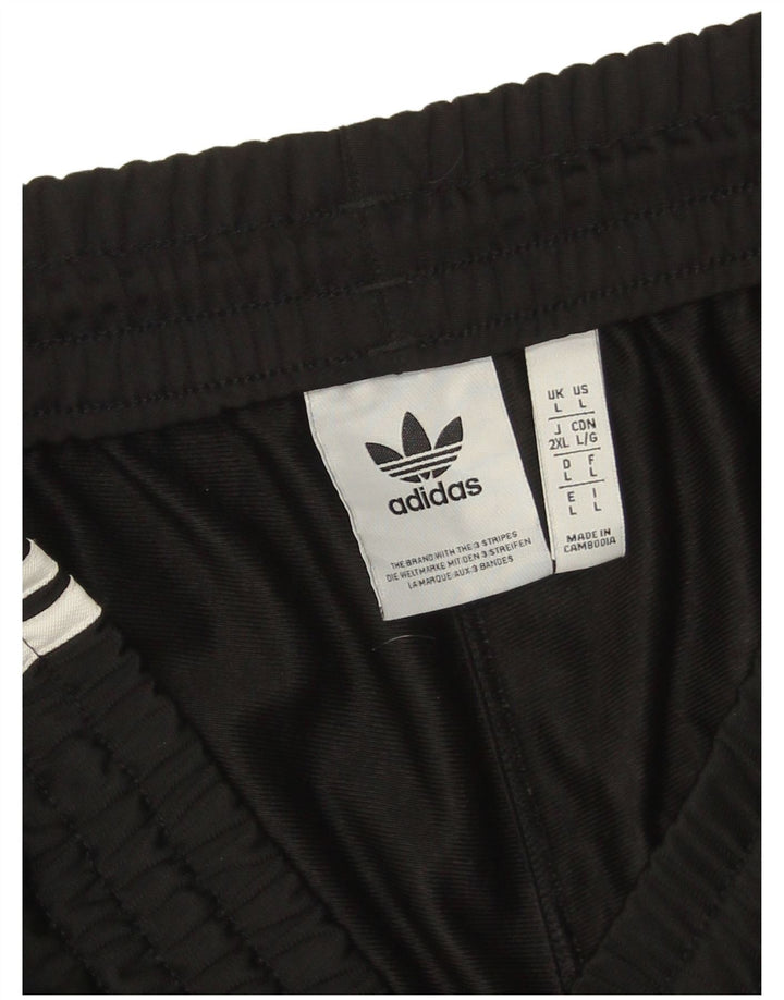 Shorts esportivos masculinos Adidas grande poliéster preto