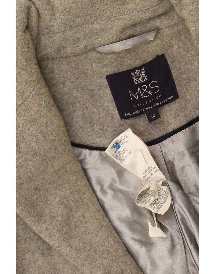 Sobretudo feminino oversized Marks & Spencer Reino Unido 10 lã cinza pequena