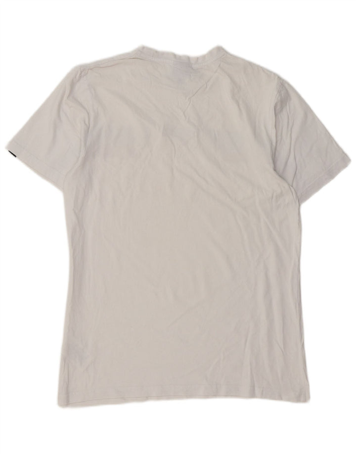 Camiseta masculina ELLESSE Top grande de algodão colorido branco