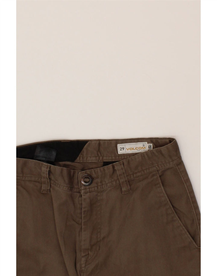 VOLCOM Mens Straight Chino Trousers W29 L26  Brown Cotton Vintage Volcom and Second-Hand Volcom from Messina Hembry 