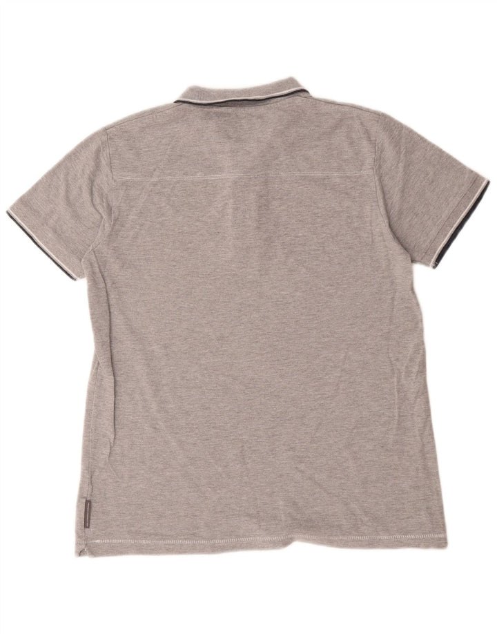 Camisa polo masculina French Connection algodão cinza pequeno