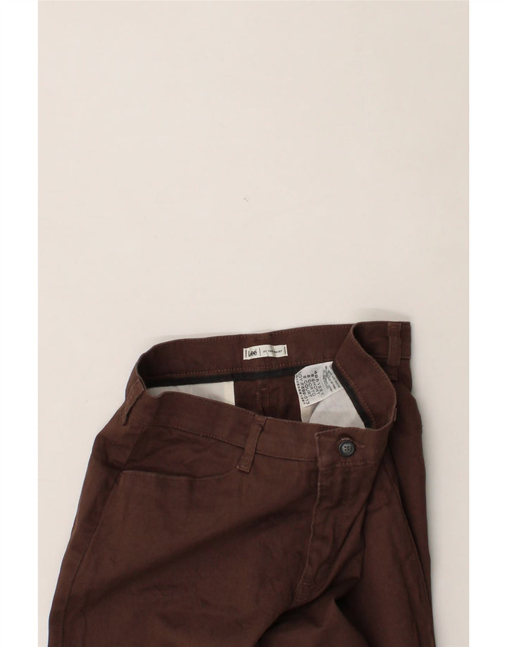 LEE Womens Straight Casual Trousers US 8 Medium W30 L29 Brown Cotton Vintage Lee and Second-Hand Lee from Messina Hembry 