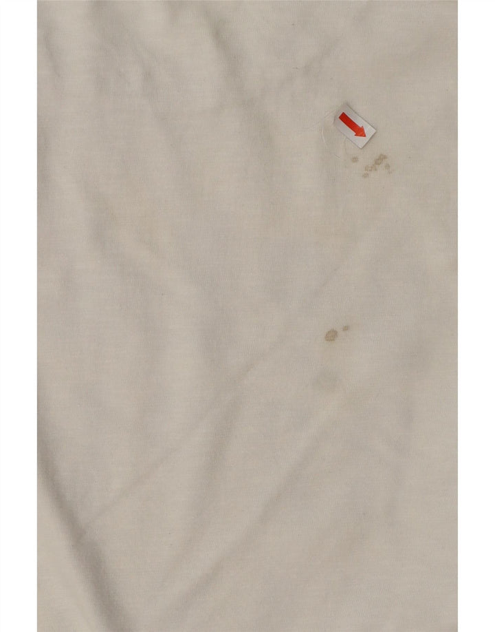 SUPERDRY Top gráfico masculino manga comprida grande algodão branco