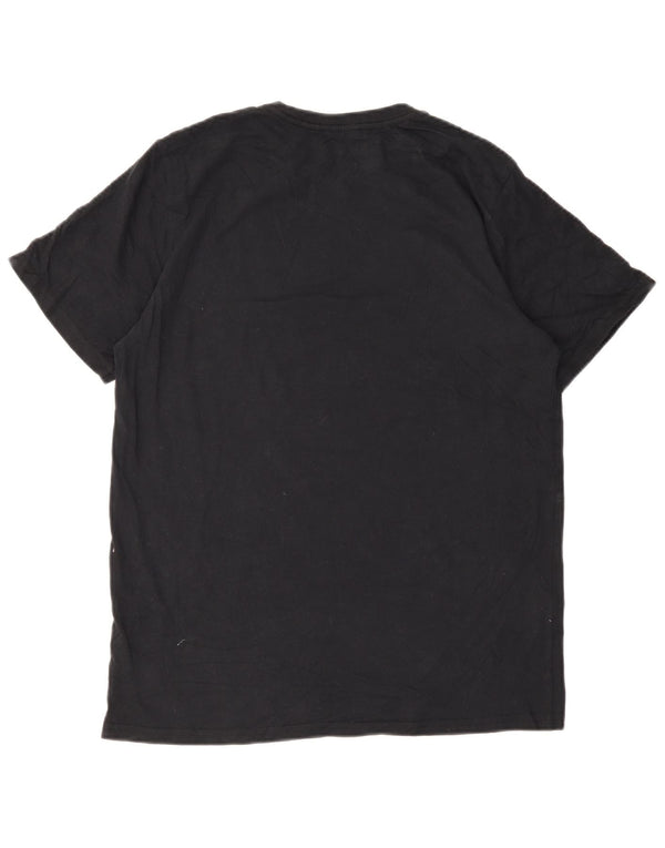 Camiseta masculina Volcom Modern Fit Graphic Top grande de algodão preto