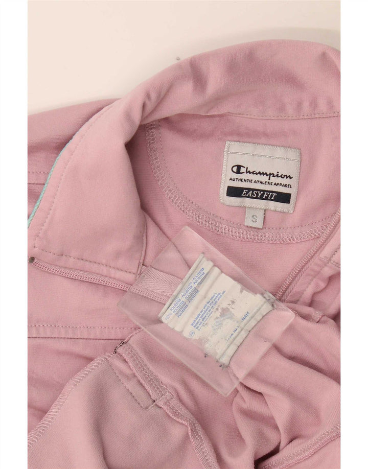Champion Womens Easy Fit Oversized Tracksuit Top Jacket UK 10 Pequeno Rosa