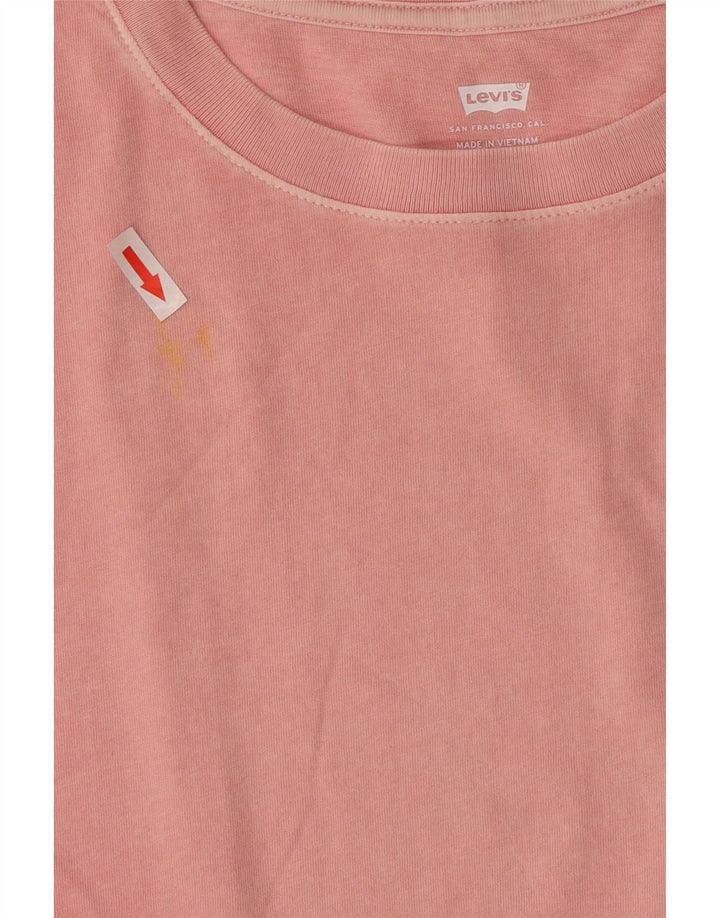 Camiseta feminina estampada oversized Levi's UK 10 pequena rosa