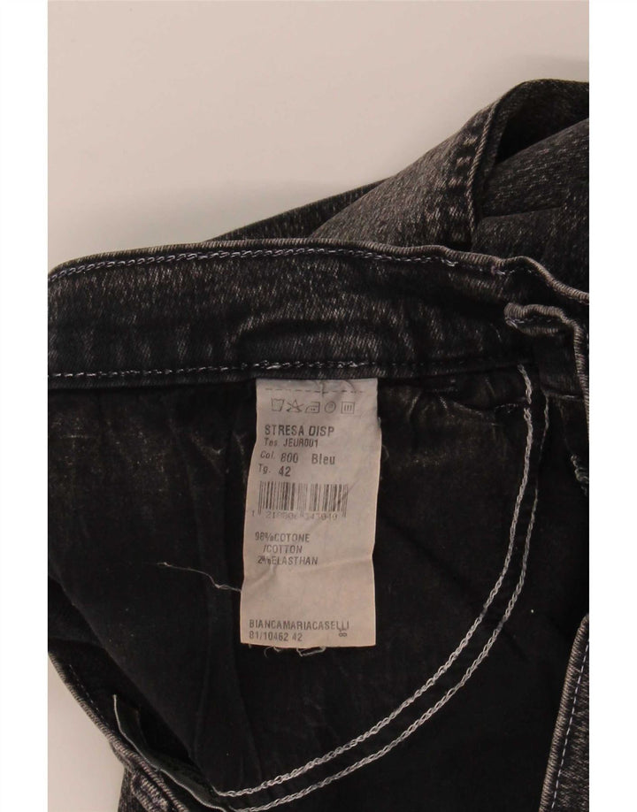 Bianca Maria Caselli Jeans Bootcut Feminino IT 42 Médio W27 L30 Algodão Preto