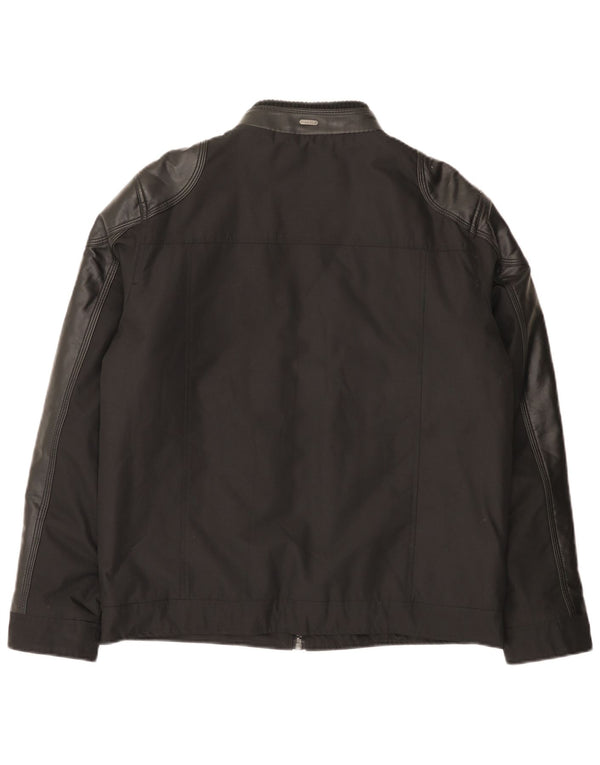 Jaqueta corta-vento masculina Calvin Klein Bomber UK 38 médio preto moderno