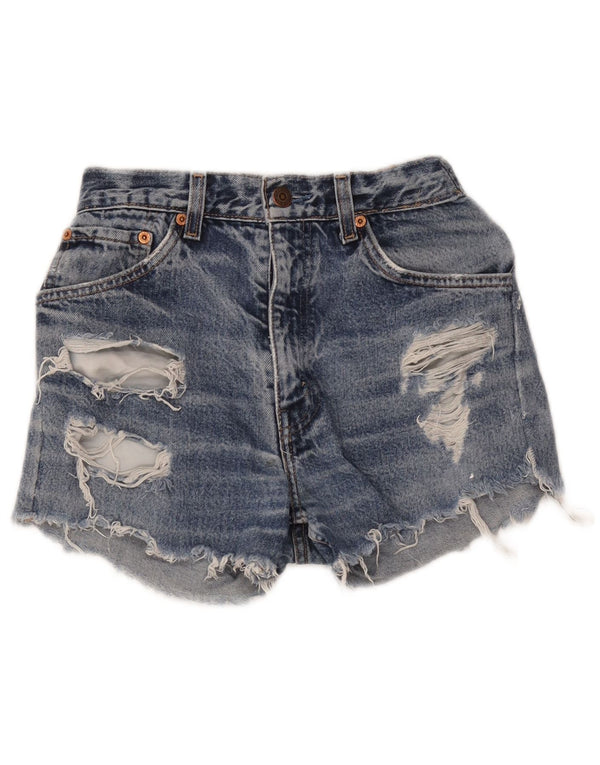 Shorts jeans feminino Levi's desgastado W24 XS azul