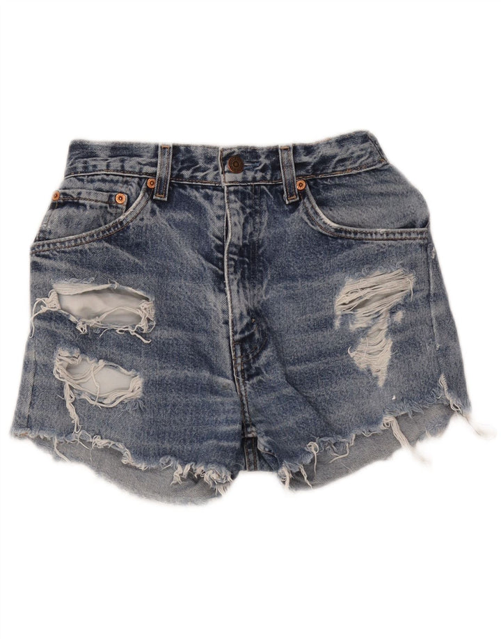 Shorts jeans feminino Levi's desgastado W24 XS azul
