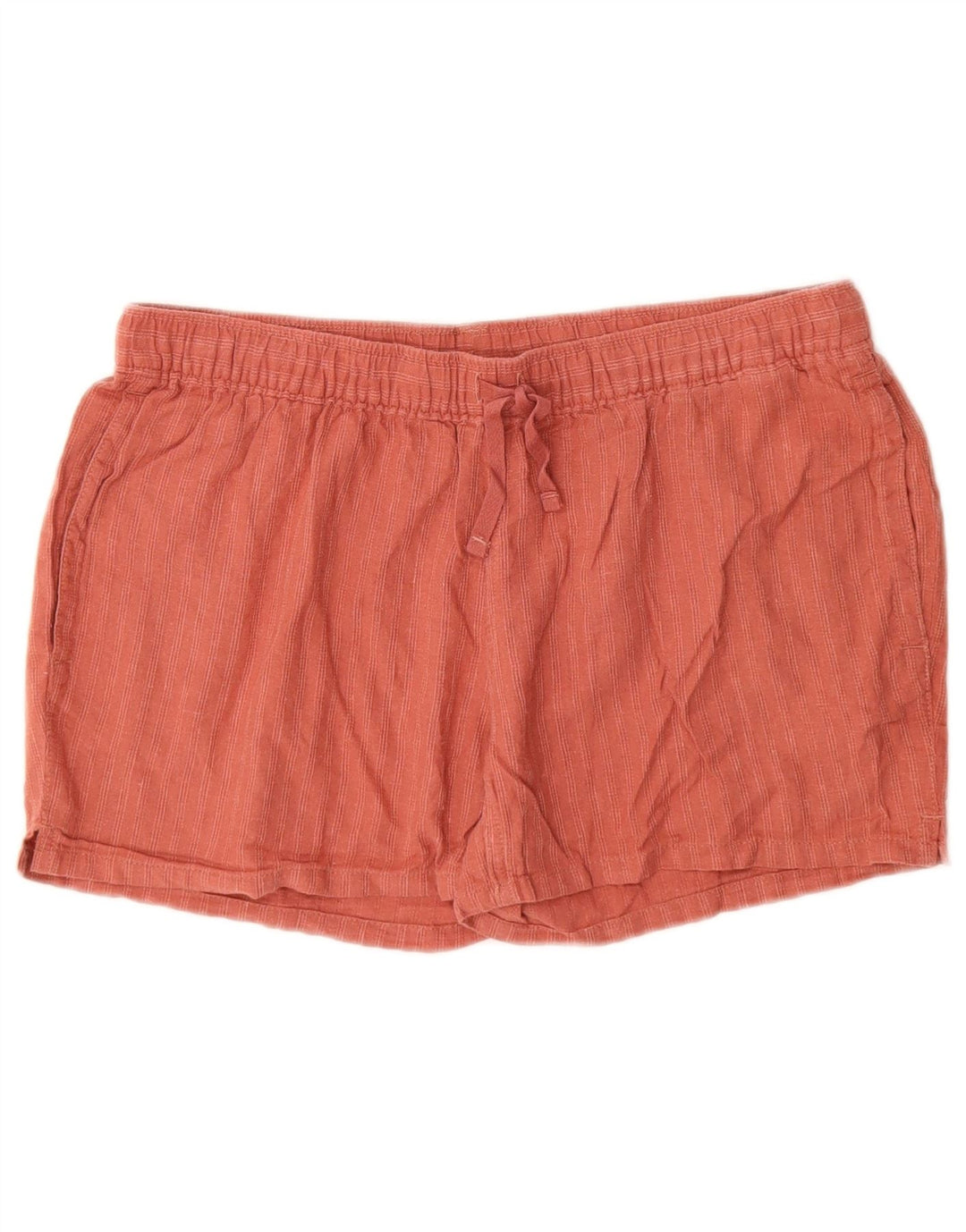 Shorts chino feminino PATAGONIA pequeno W27 cânhamo listrado marrom