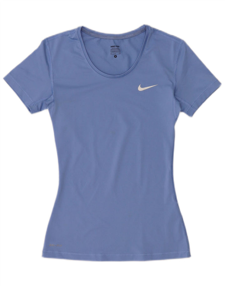 Camiseta feminina Nike UK 8 pequena azul poliéster