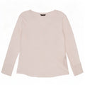 Blusa feminina Massimo Dutti transparente manga comprida Reino Unido 12 médio branco Lyocell