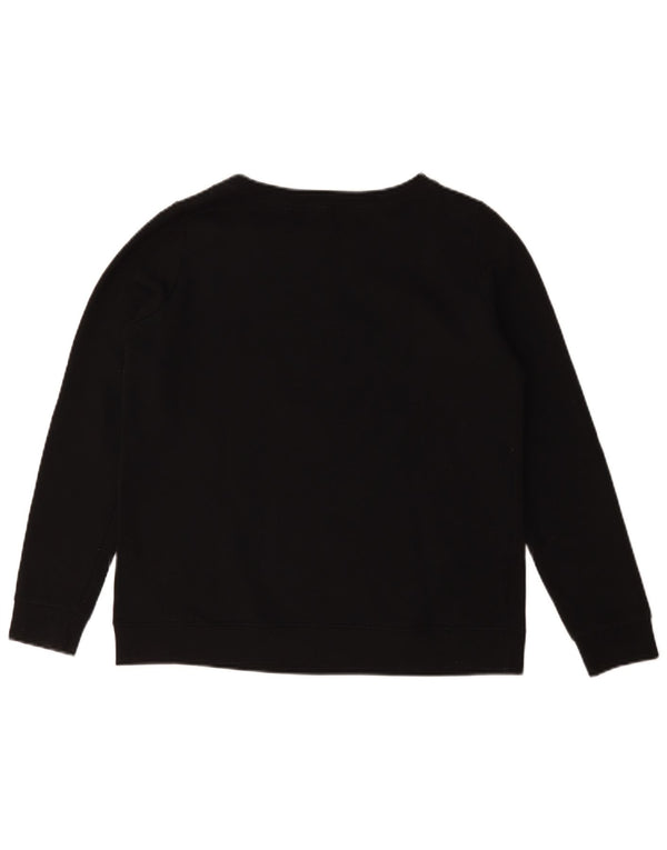 Converse feminino gráfico moletom jumper UK 14 médio algodão preto