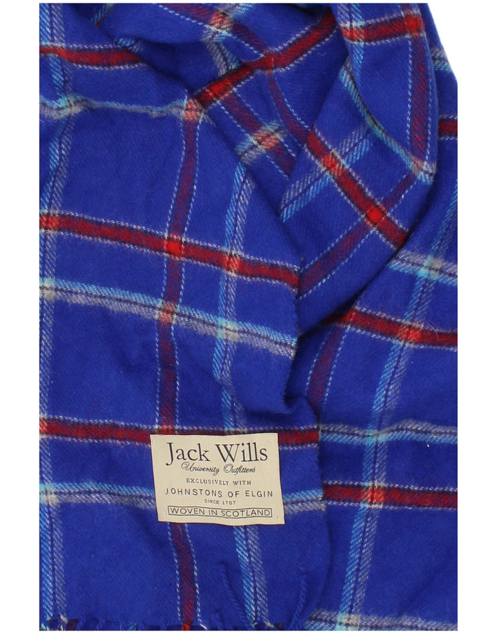 Lenço de malha masculino Jack Wills tamanho único xadrez azul clássico