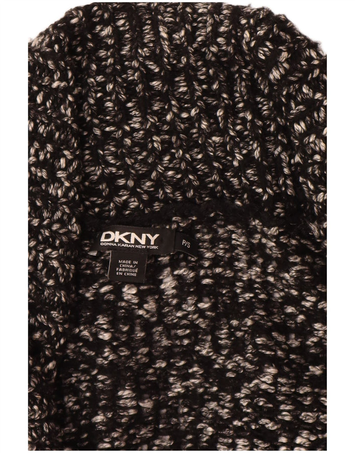 Suéter cardigã feminino grande de manga curta DKNY Reino Unido 10 pequeno preto