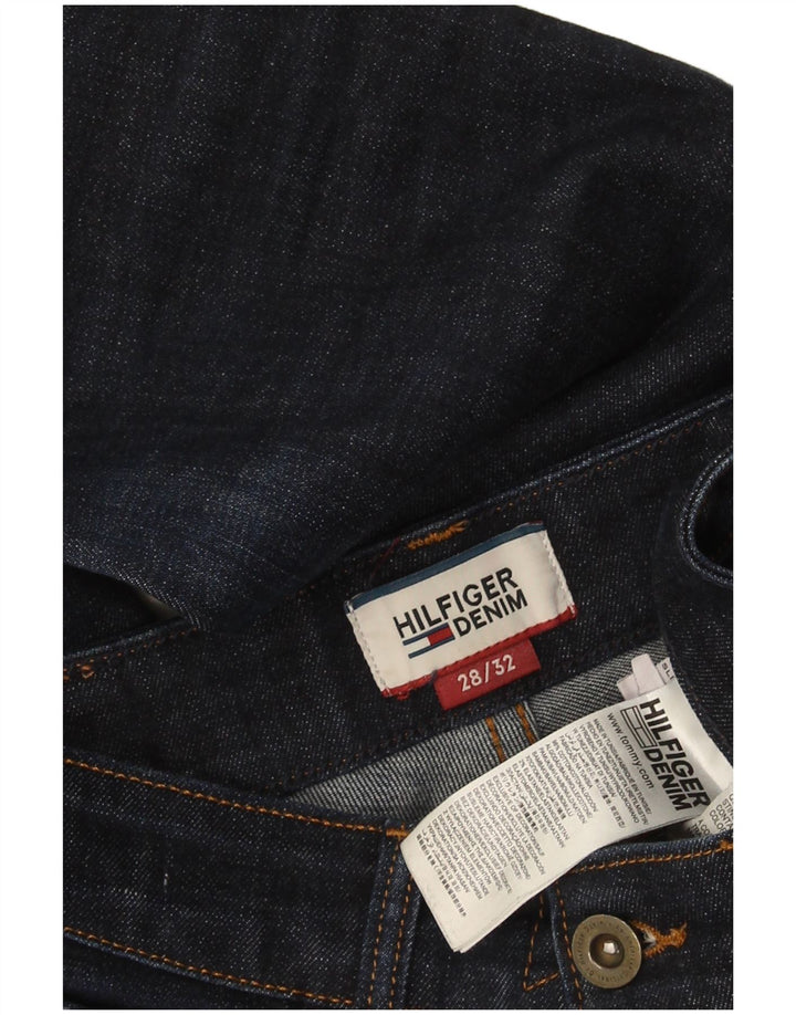Tommy Hilfiger Masculino Slim Jeans W28 L32 Azul Marinho Algodão