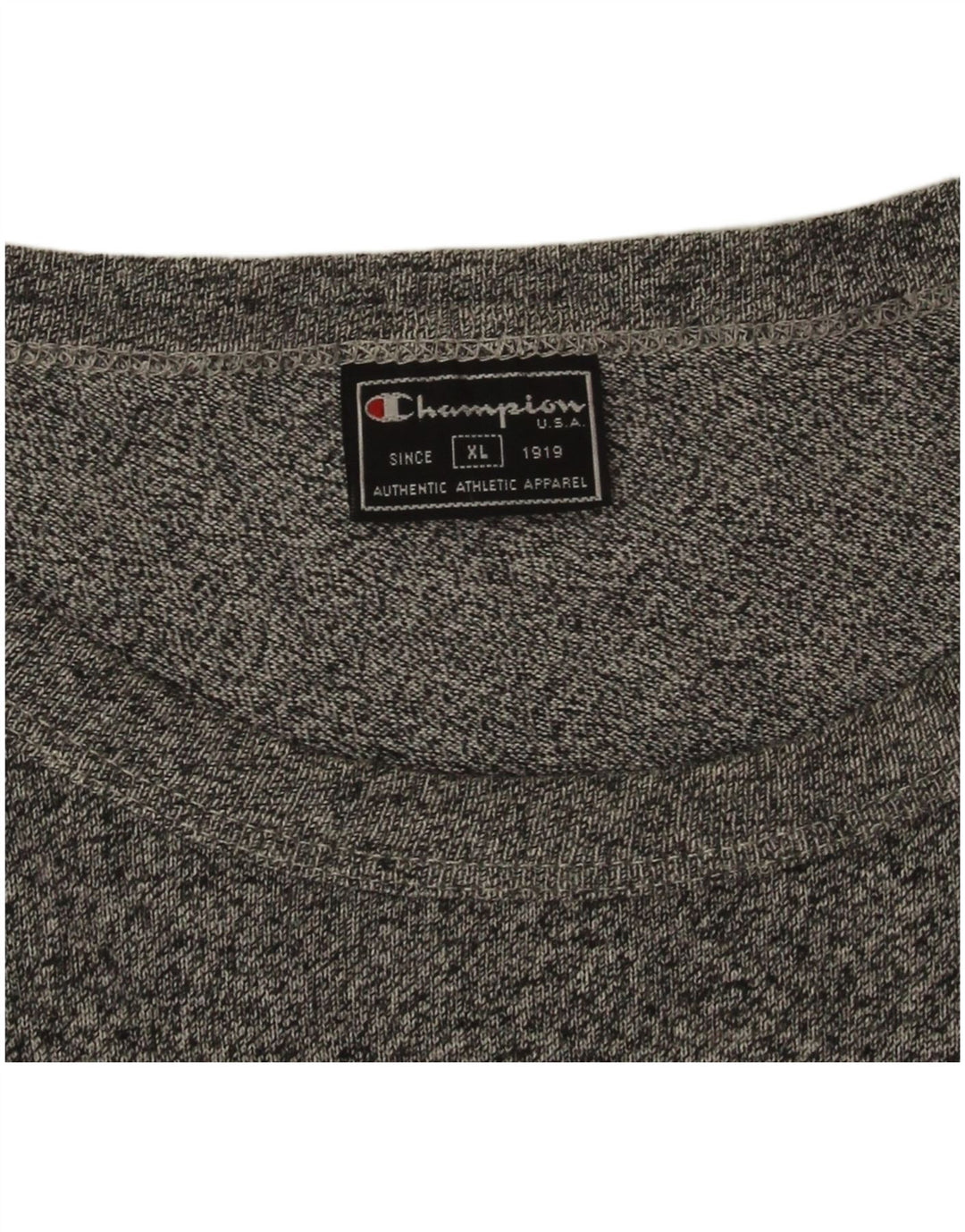 Camiseta gráfica masculina Champion XL cinza manchada