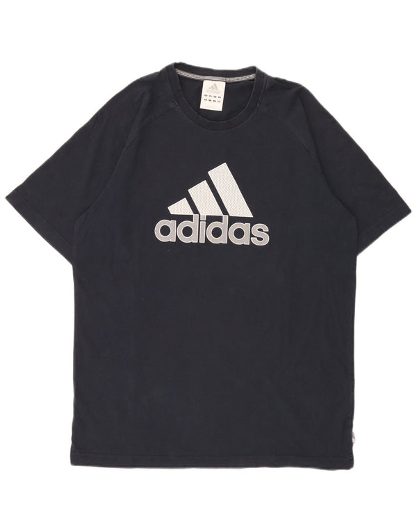 Adidas Camiseta Masculina Graphic Top Médio Algodão Azul Marinho