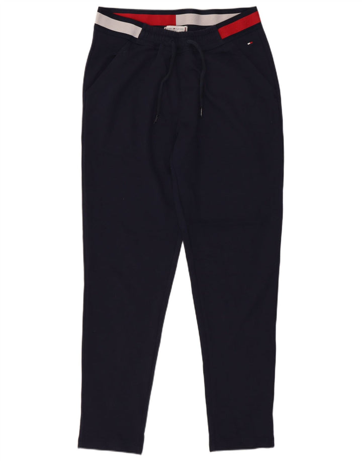 Calça de treino feminina Tommy Hilfiger pequena azul marinho