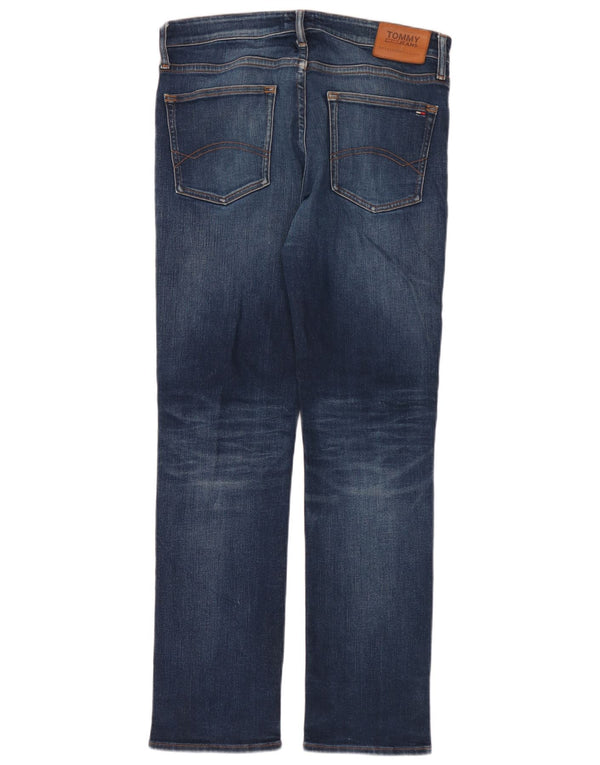 Jeans retos masculinos Tommy Hilfiger W34 L32 algodão azul