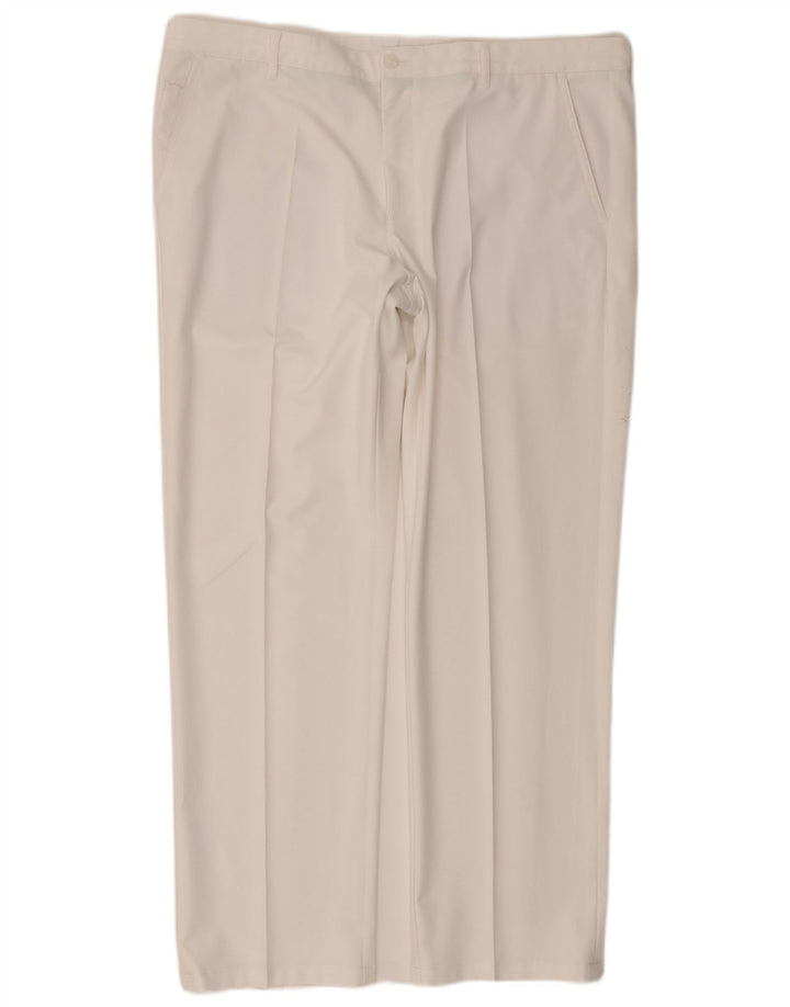 Calça Chino Masculina Slim Fit Hugo Boss IT 56 3XL W40 L30 Poliéster Branco