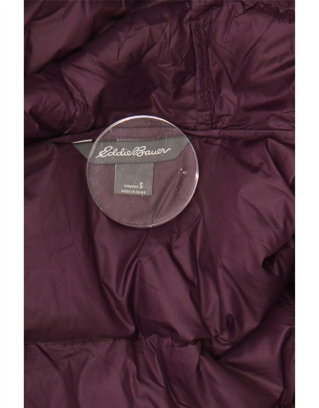 EDDIE BAUER Womens Hooded Padded Coat UK 10 Small Maroon Vintage Eddie Bauer and Second-Hand Eddie Bauer from Messina Hembry 