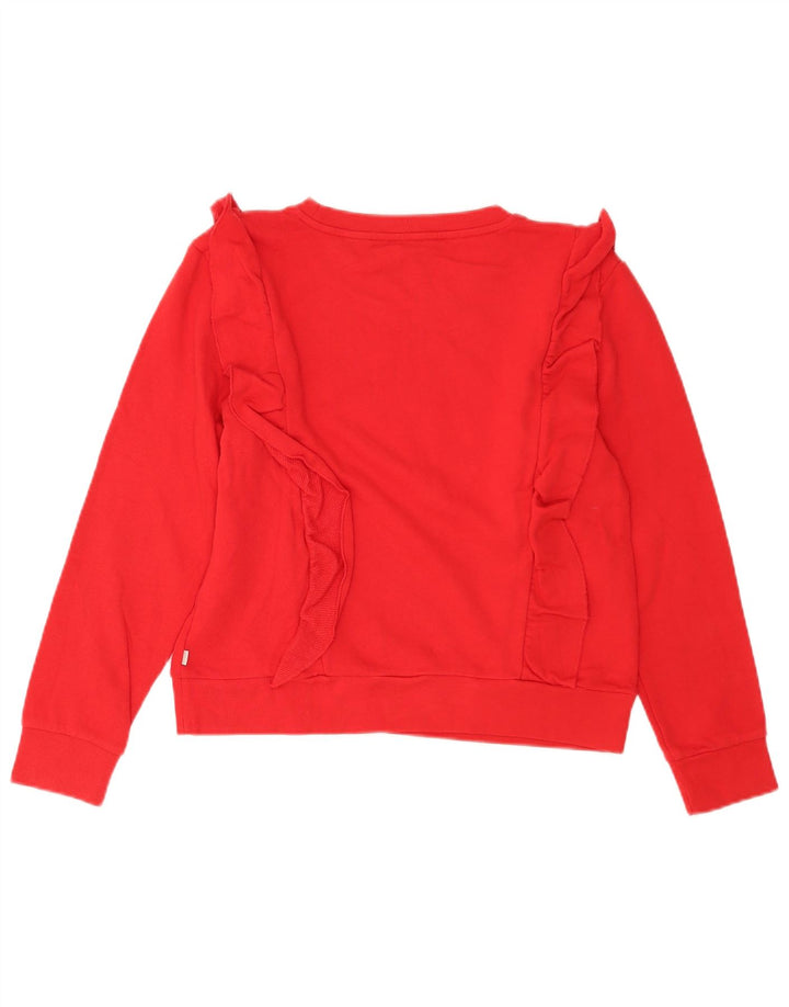 Moletom feminino Levi's Jumper UK 14 médio algodão vermelho