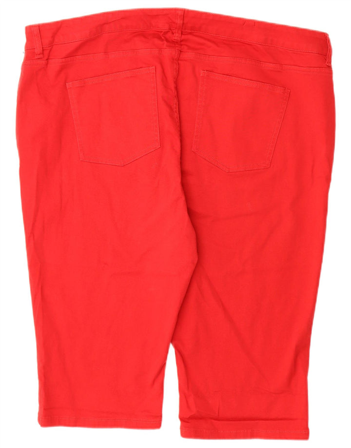CHAPS Bermuda feminina casual US 22 3XL W44 algodão vermelho