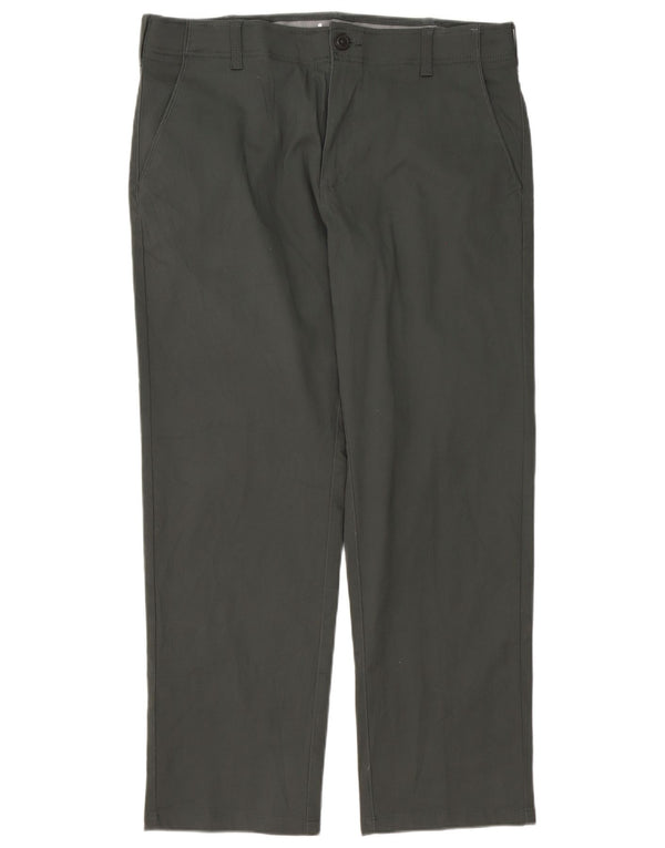 Lee Mens Regular Chino Calças W36 L30 Algodão Cinza