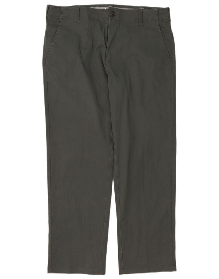 Lee Mens Regular Chino Calças W36 L30 Algodão Cinza