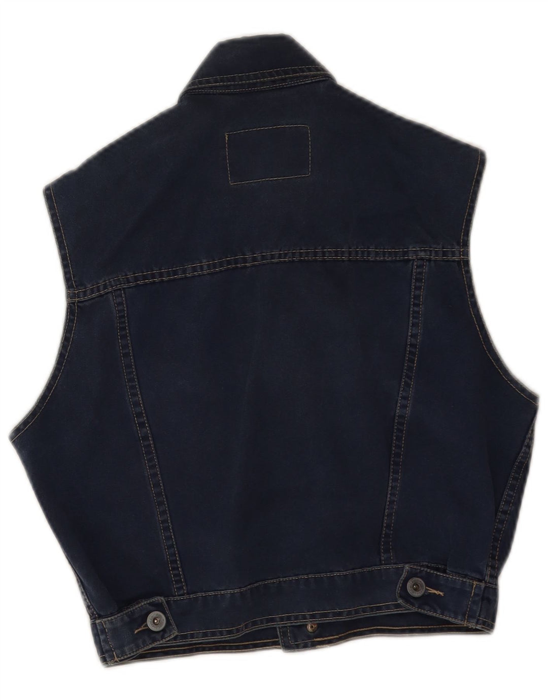 Colete jeans feminino Teddy Smith UK 14 grande azul marinho