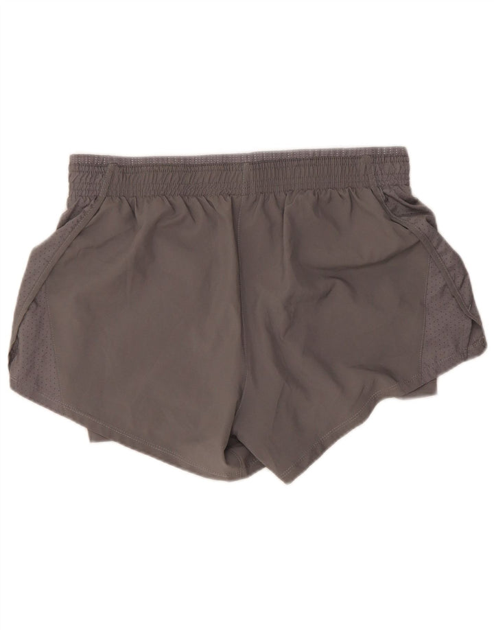 Shorts esportivos femininos Nike Dri Fit UK 10 cinza pequeno