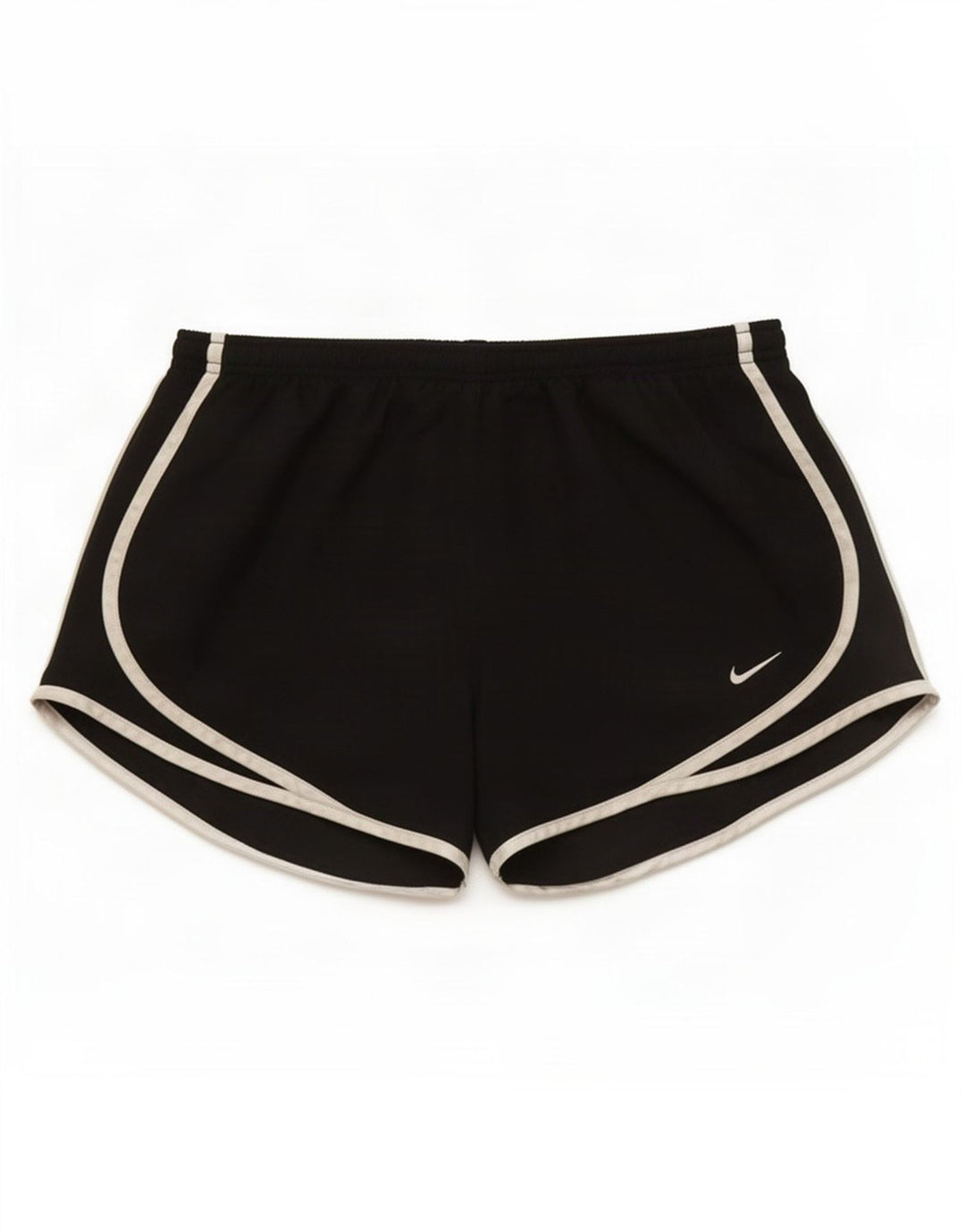 Shorts esportivos femininos Nike Dri Fit UK 12 poliéster preto médio