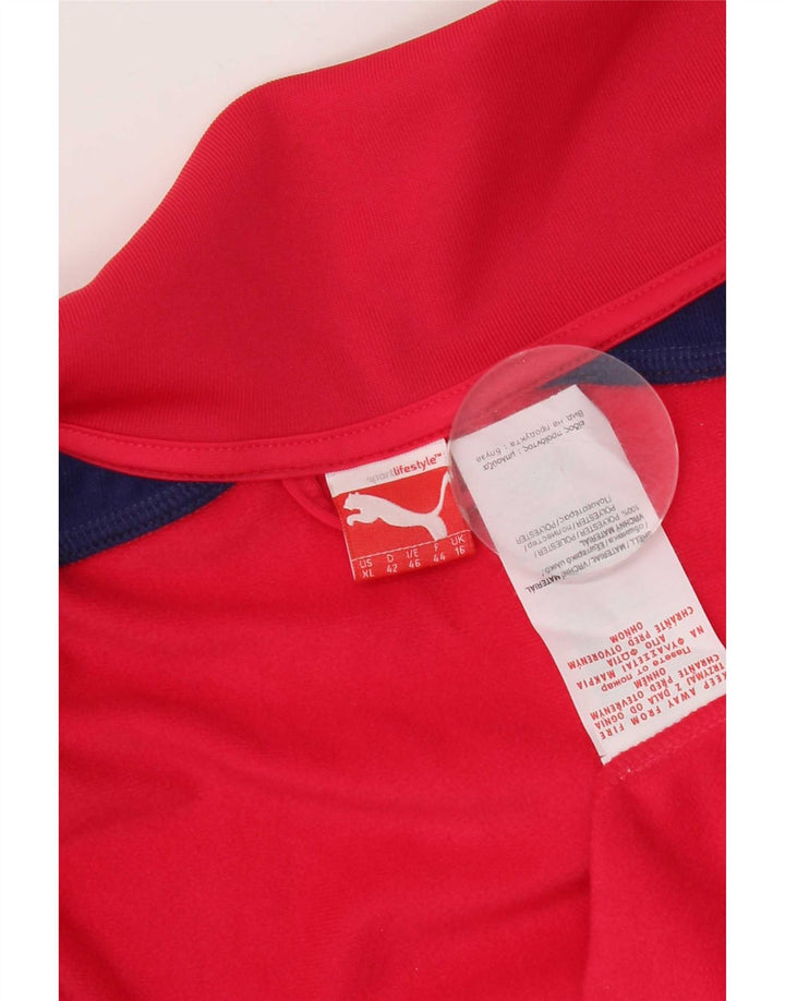 Jaqueta feminina Puma UK 16 grande bloco colorido rosa poliéster