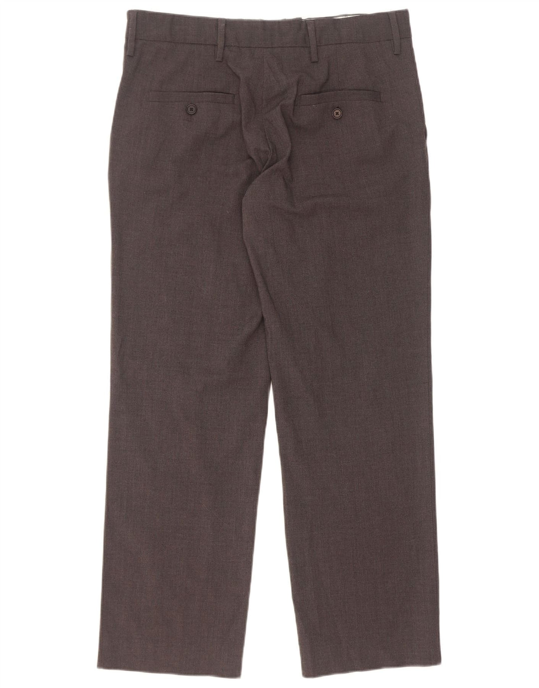 Zara Calça masculina reta casual média W32 L29 poliéster cinza