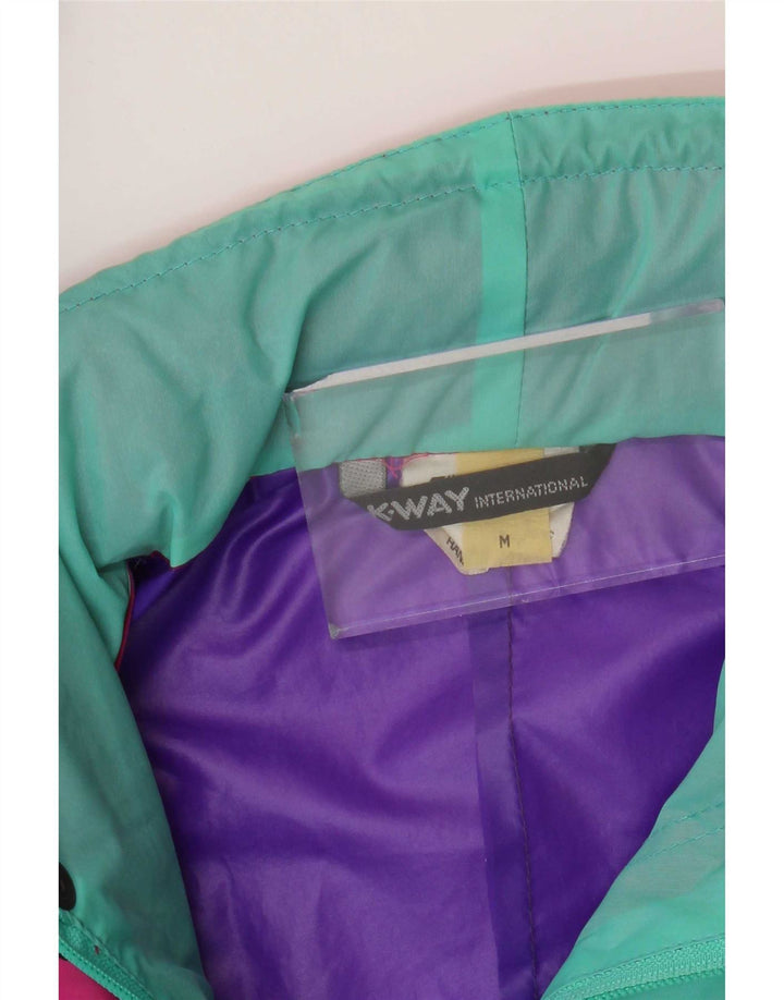 Jaqueta de chuva masculina gráfica K-Way UK 38 bloco colorido médio multicolorido