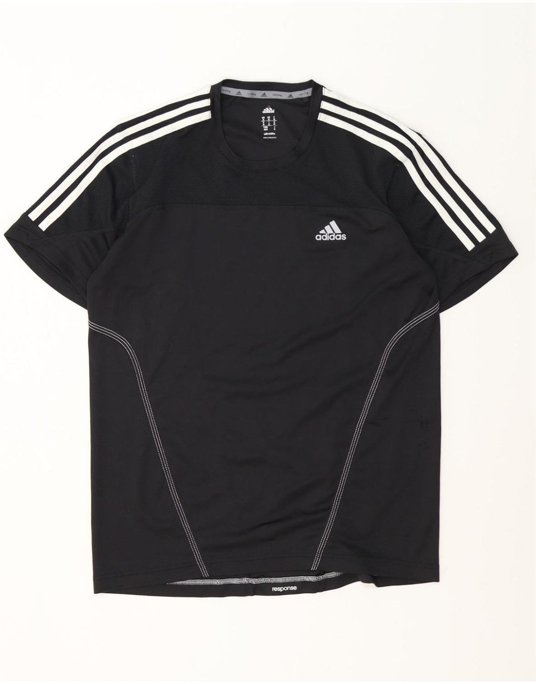 Camiseta Adidas Masculina Climalite Top Médio Poliéster Preto