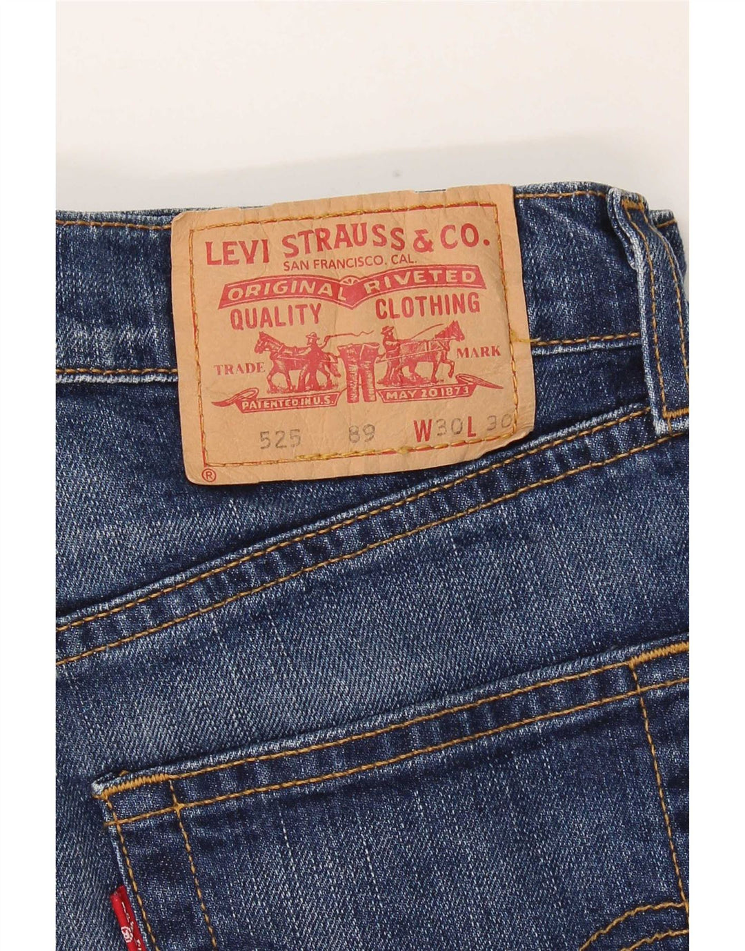 Calça jeans feminina Levi's 525 Bootcut W30 L30 azul marinho algodão