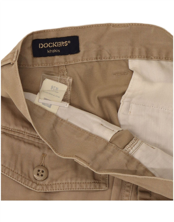 Dockers Mens Khakis Chino Shorts W36 Grande Algodão Bege