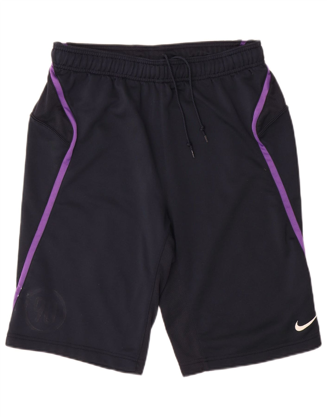 Shorts esportivos masculinos Nike médio azul marinho colorblock poliéster