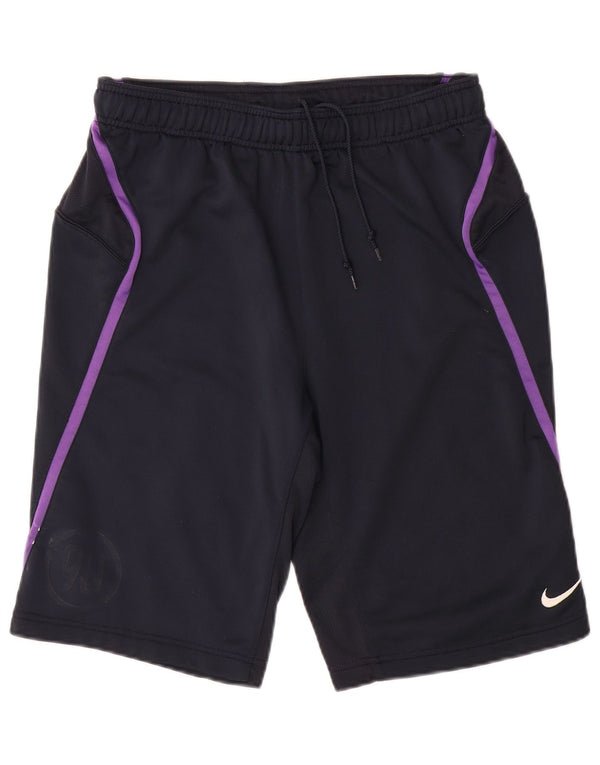 Shorts esportivos masculinos Nike médio azul marinho colorblock poliéster
