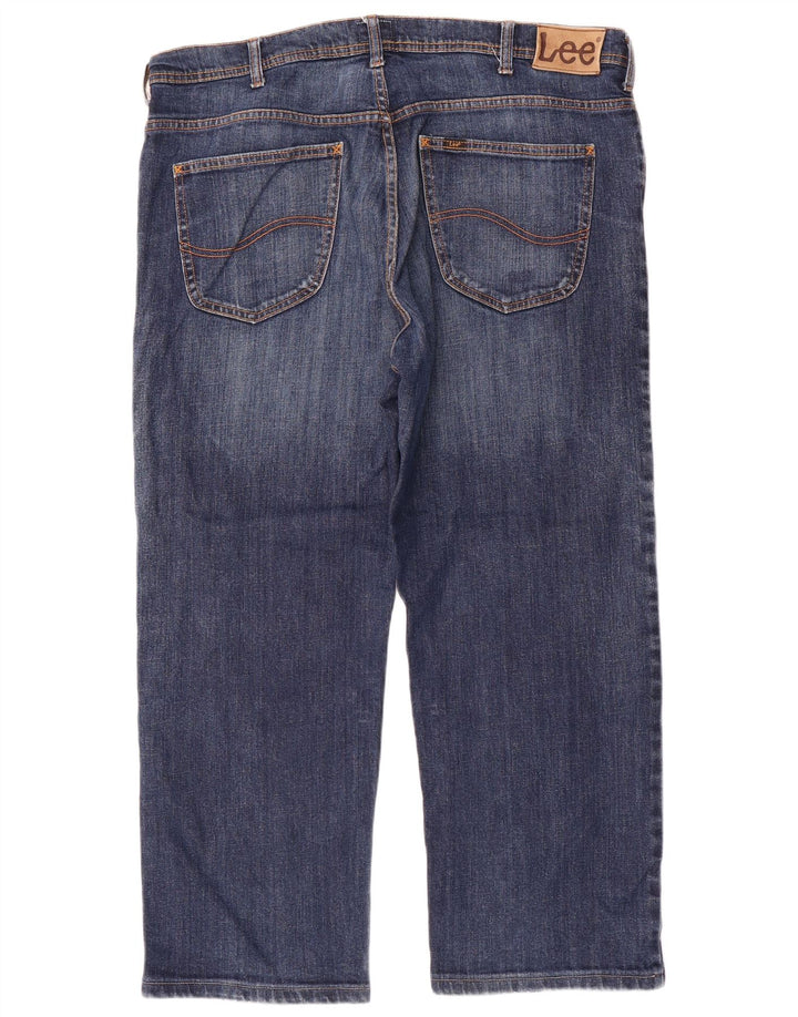 Lee Mens Brooklyn Straight Jeans W40 L27 Azul Algodão