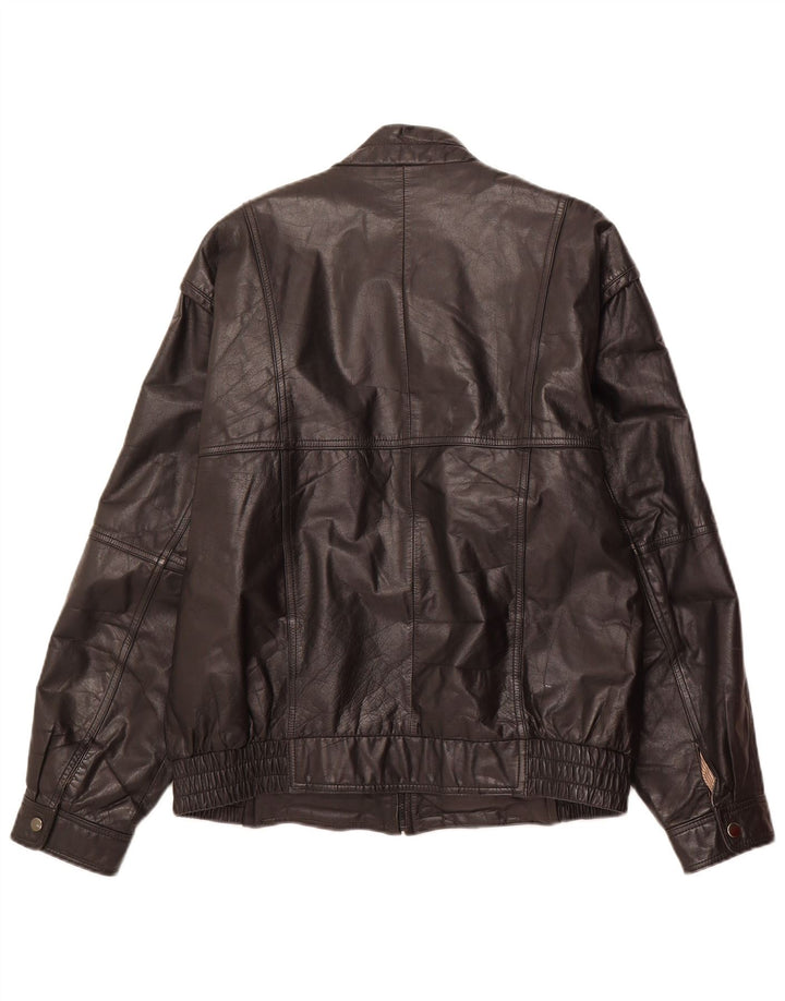 Jaqueta de couro masculina POINTERS UK 40 grande couro preto